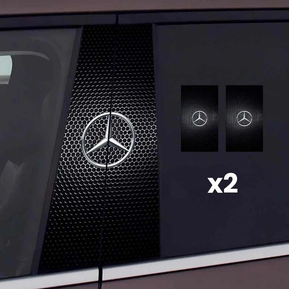 2x Autoscheibenaufkleber mit Logo