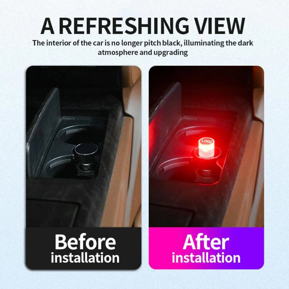 Mini luz LED USB decorativa para el interior del coche