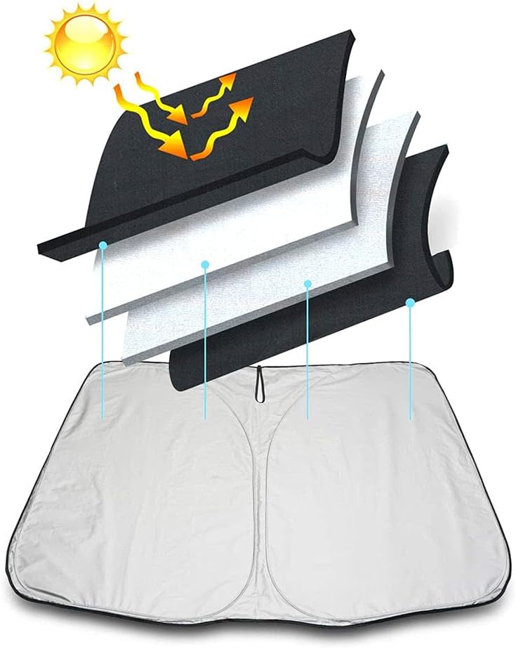 Vikbart solskydd för bil med logotyp