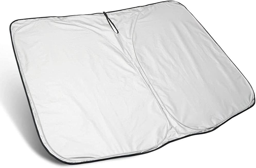 Vikbart solskydd för bil med logotyp