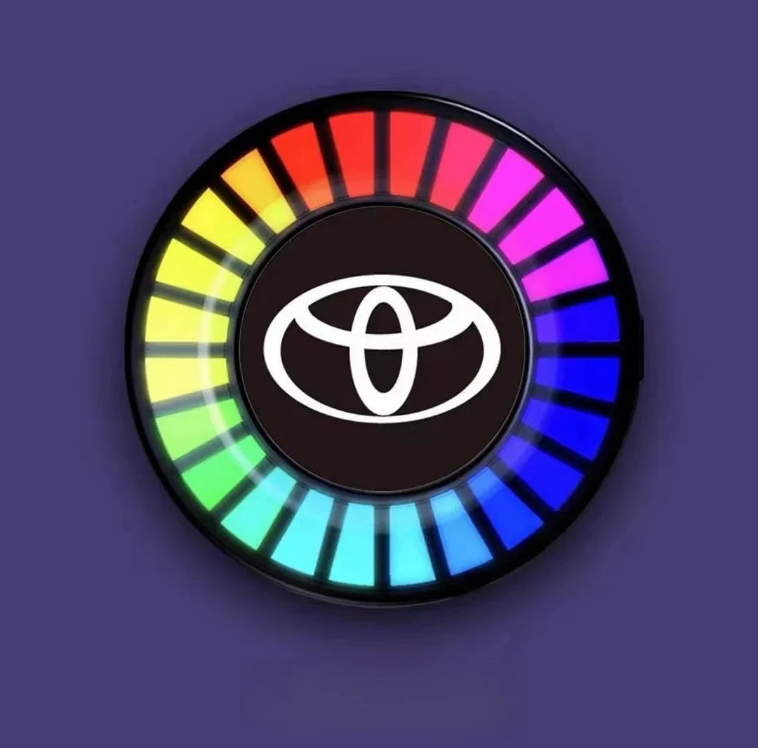 Musikalsk rytme-LED-bilbelysning med logo (med aromadiffusor)