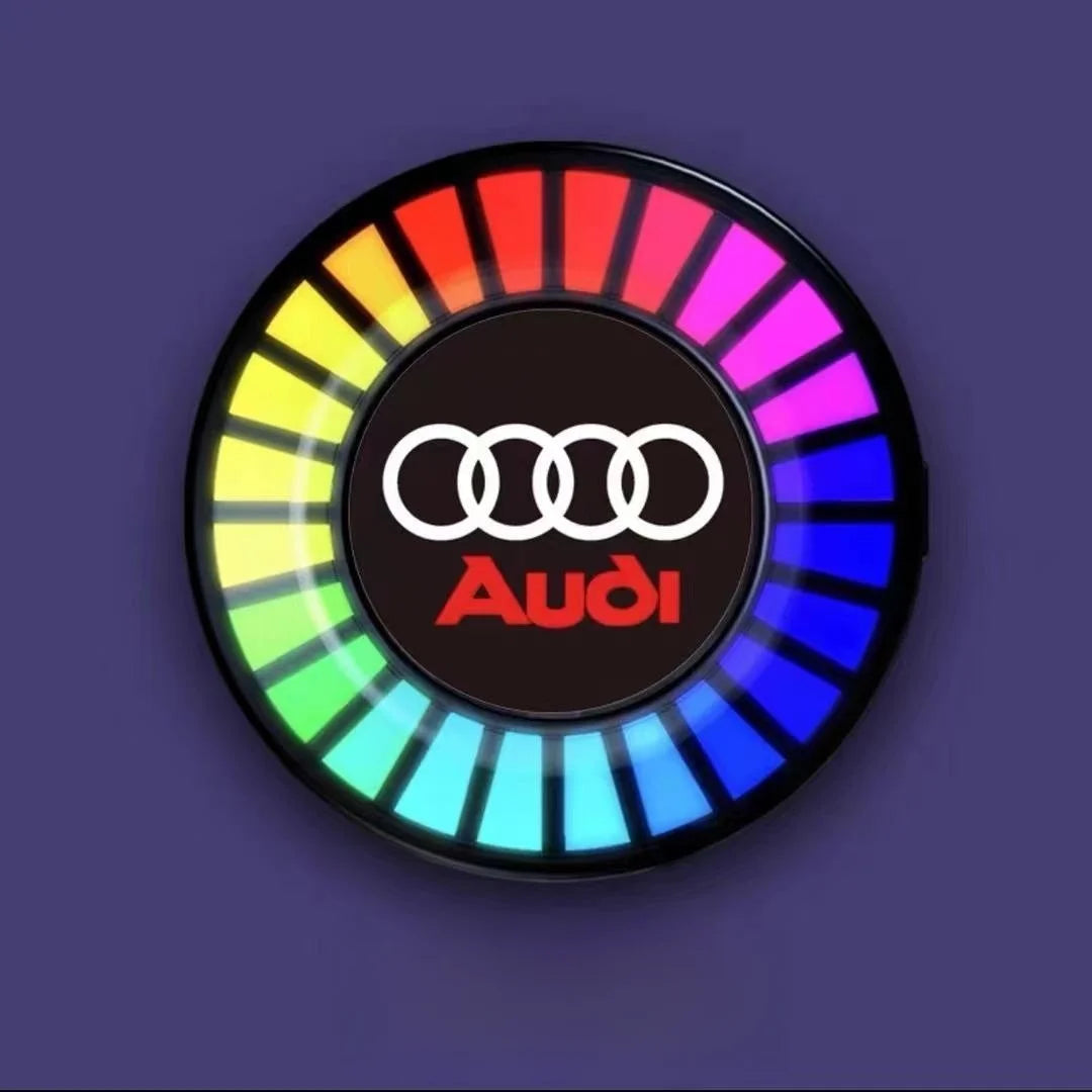 Musikalsk rytme-LED-bilbelysning med logo (med aromadiffusor)